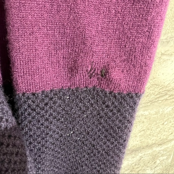 Lululemon Merino Wool Hearth Opener Infinity Scarf Purple Striped **FLAWED** - Picture 9 of 10